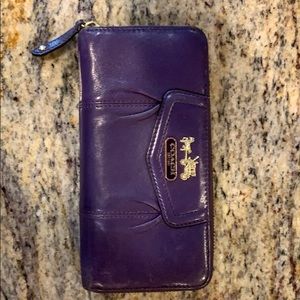 Purple coach wallet